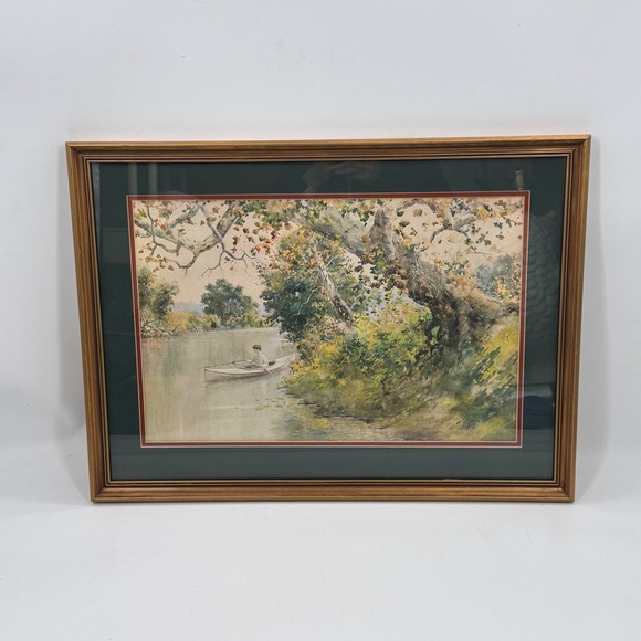 Paul Sawyier Mayme on the Elkhorn Framed Collector Print Kentucky River Scene - Picture 3 of 12